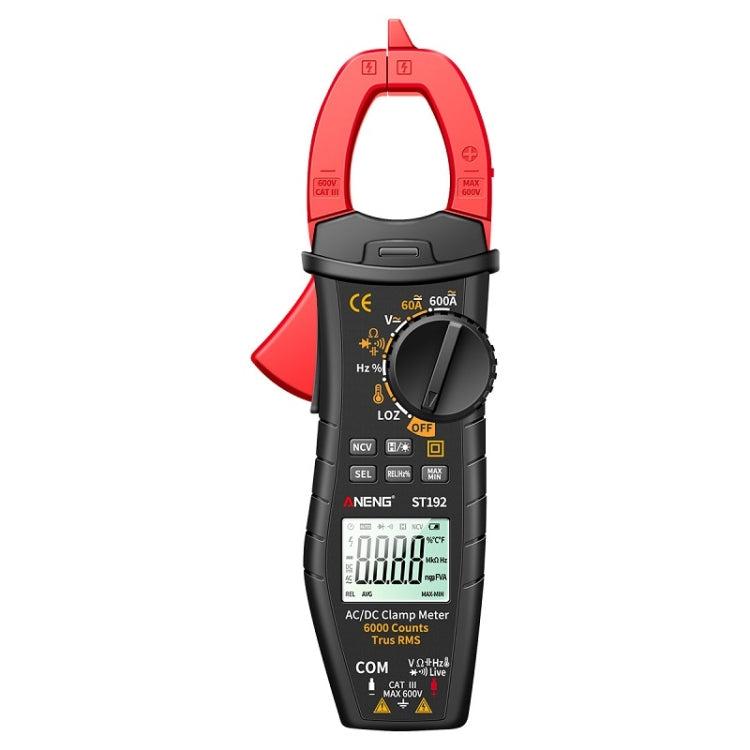 ANENG Misuratore digitale multifunzionale a pinza CA e CC, ST190 Red, ST190 Black, ST191, ST192 600A DC Current, ST193 Intelligent Automatic ANENG Misuratore digitale multifunzionale a pinza CA e CC, ST190 Red, ST190 Black, ST191, ST192 600A DC Current, ST193 Intelligent Automatic